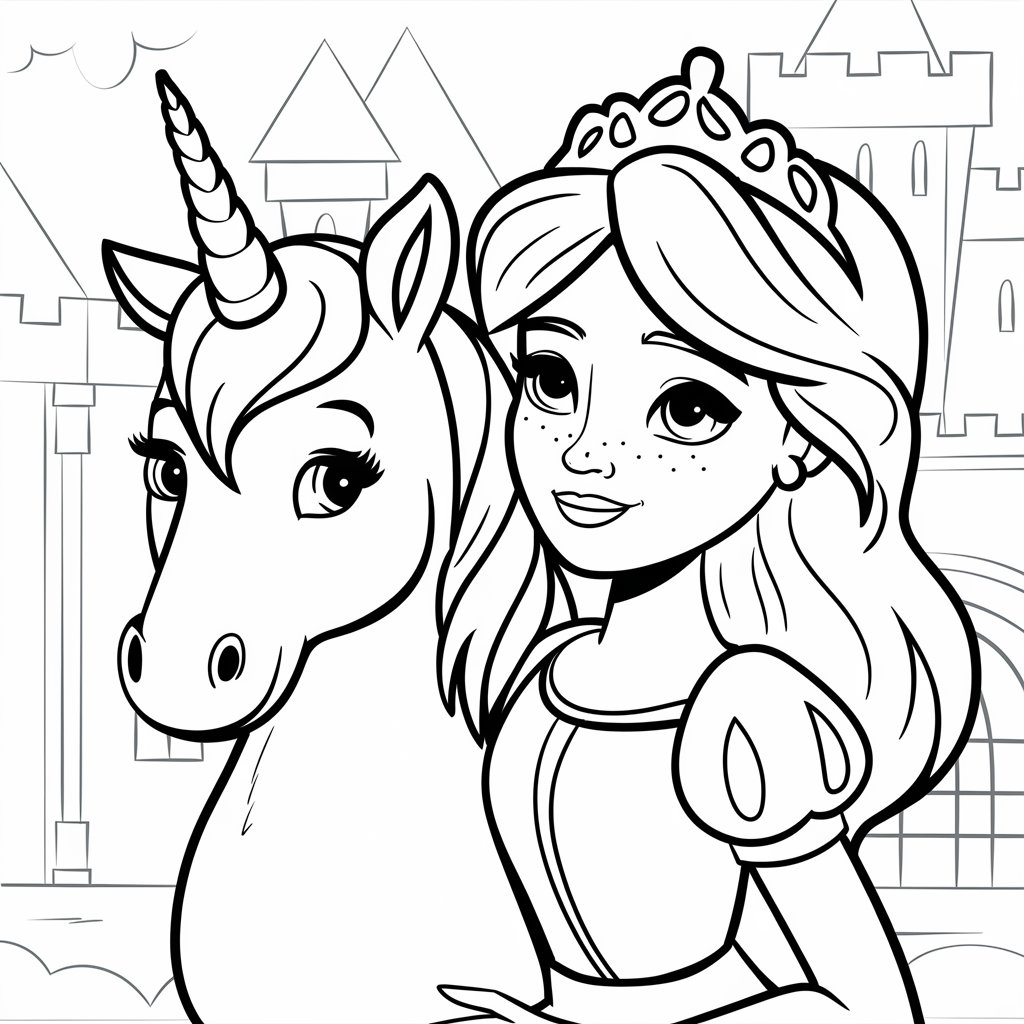 coloriage chat licorne