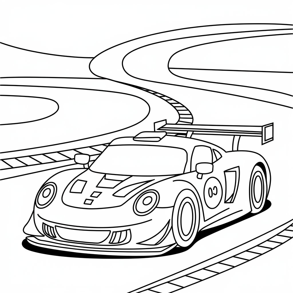 coloriage voiture de course ferrari