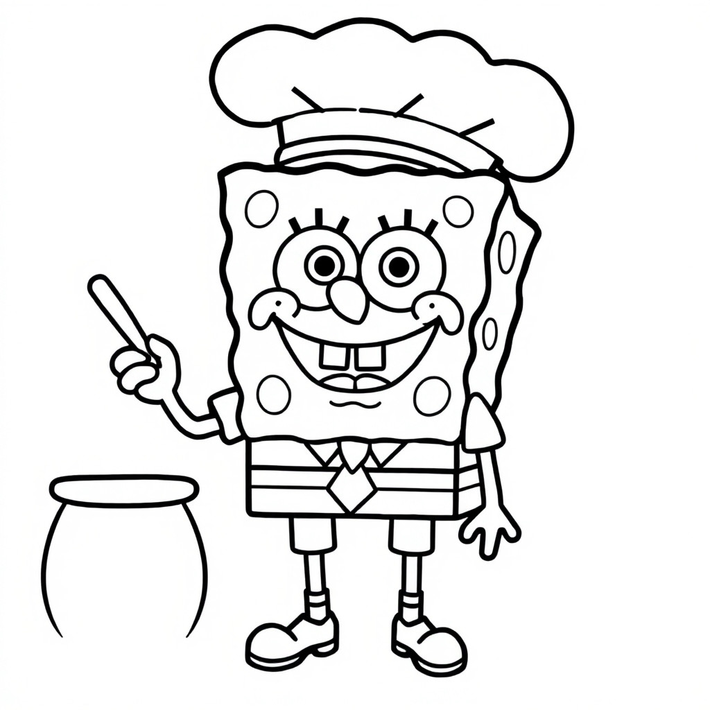 spongebob dab coloriage