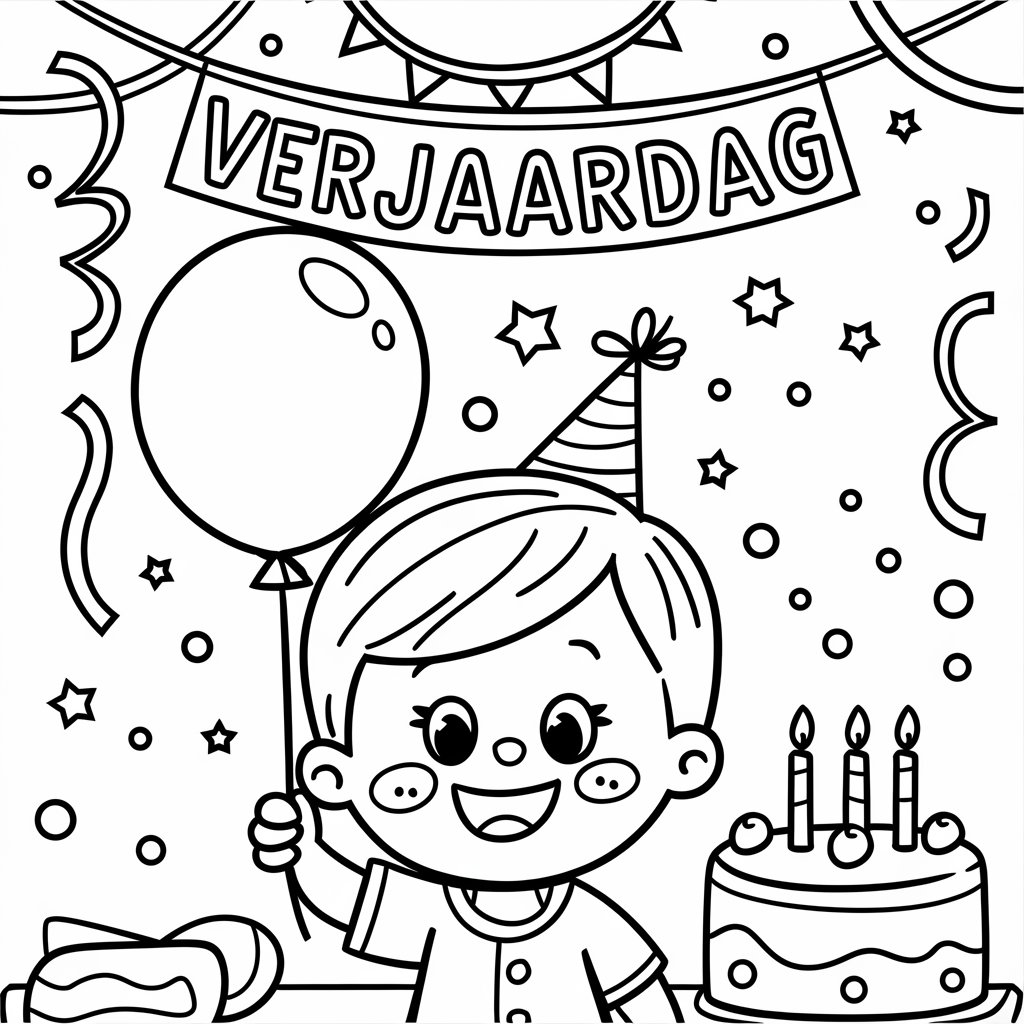 coloriage joyeux anniversaire à imprimer