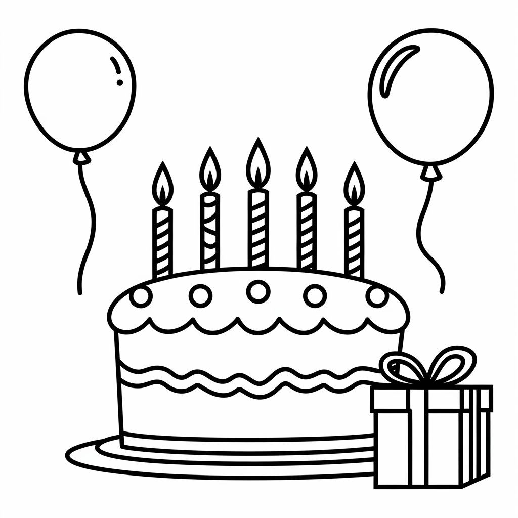 coloriage anniversaire à imprimer