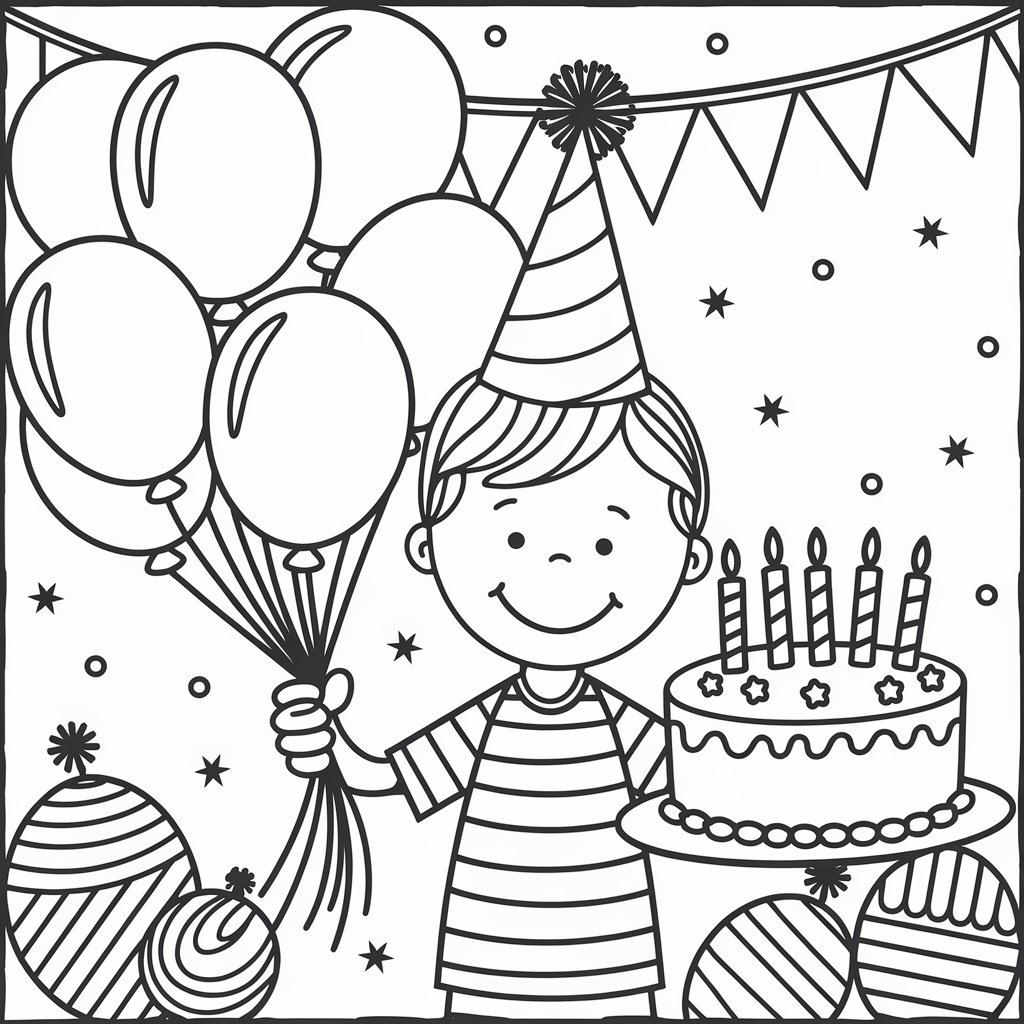 coloriage à imprimer pour anniversaire