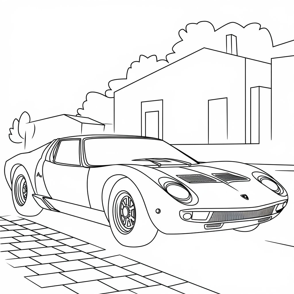 coloriage lamborghini a imprimer