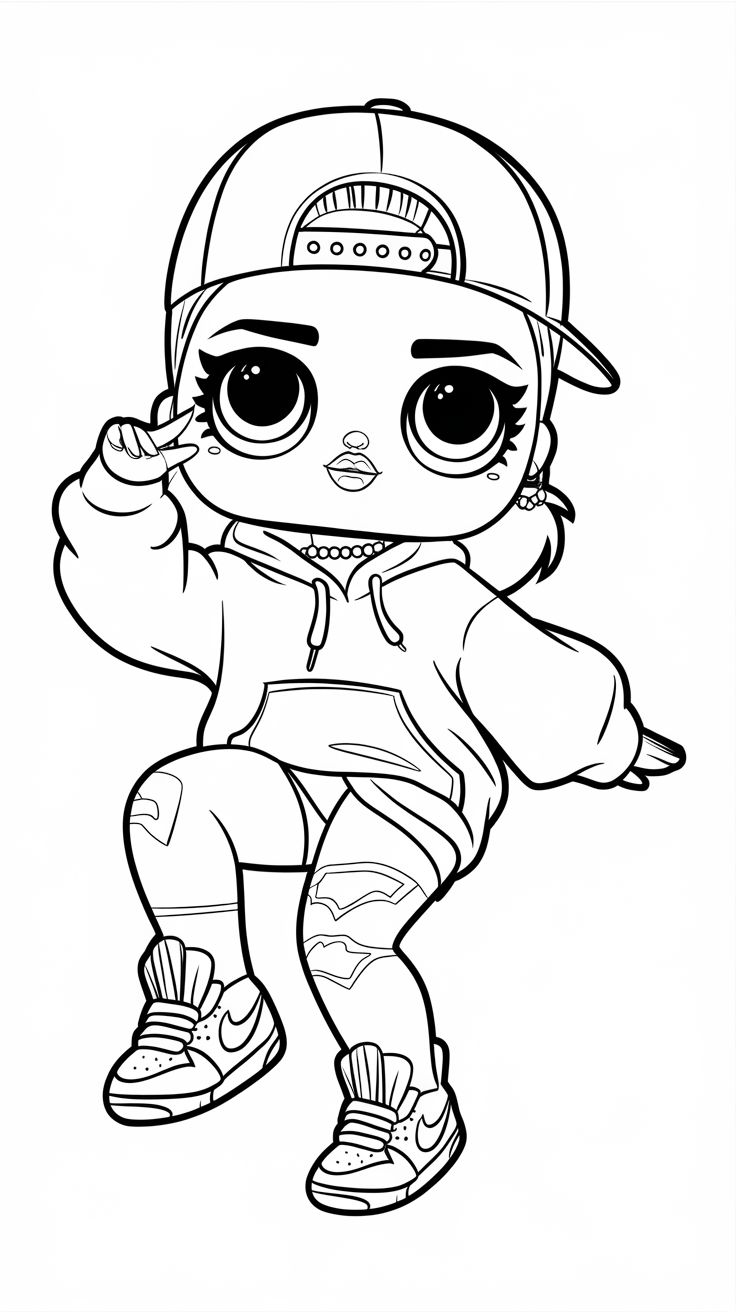 coloriage poupée lol à imprimer