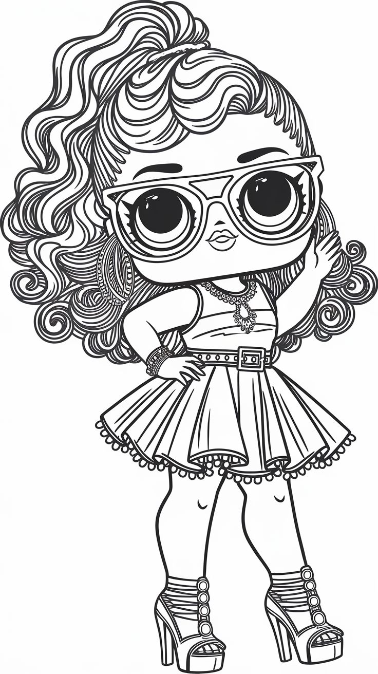 coloriage poupeé lol animaux