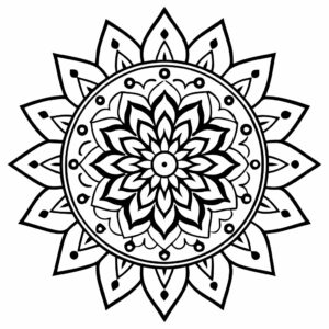 coloriage mandala facile