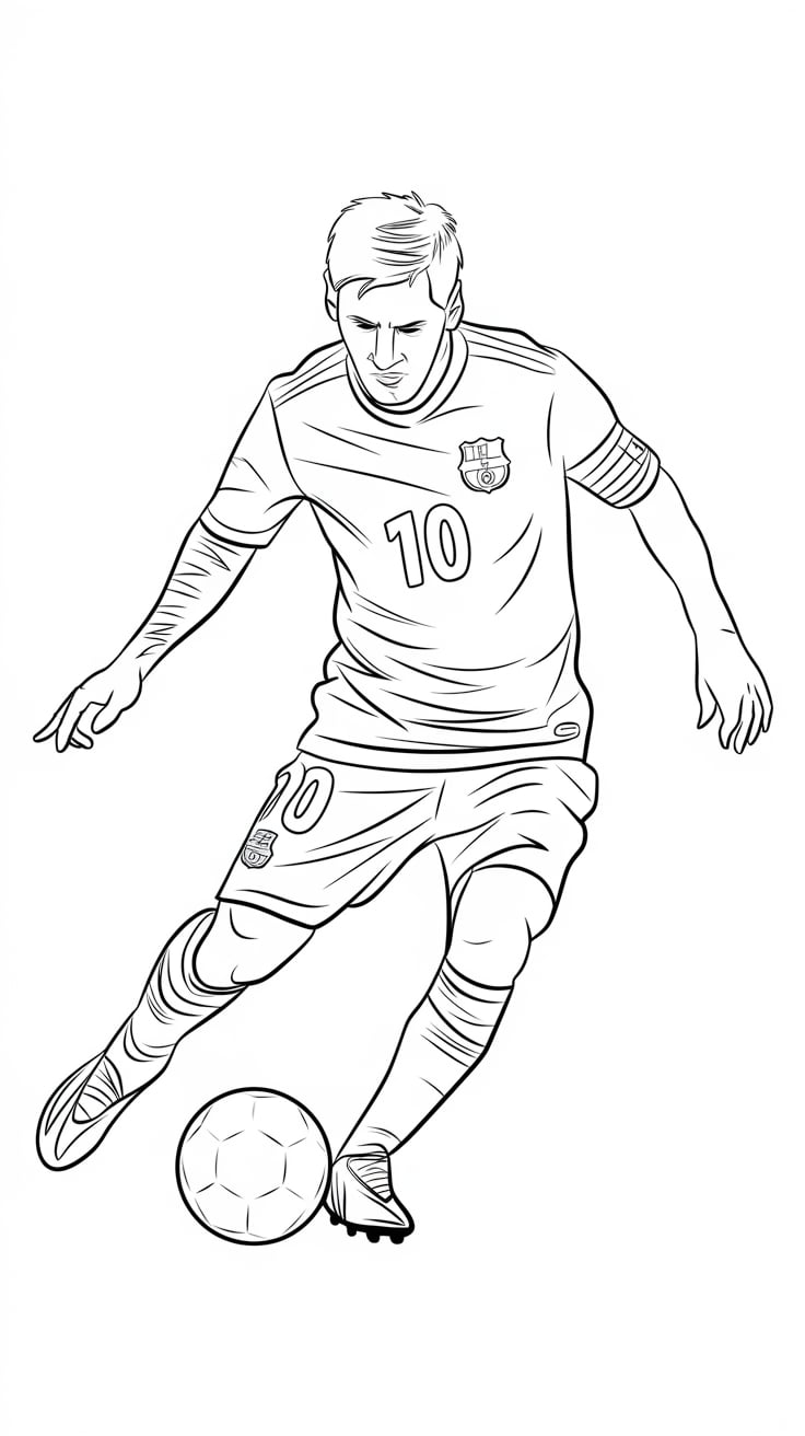 coloriage leo messi
