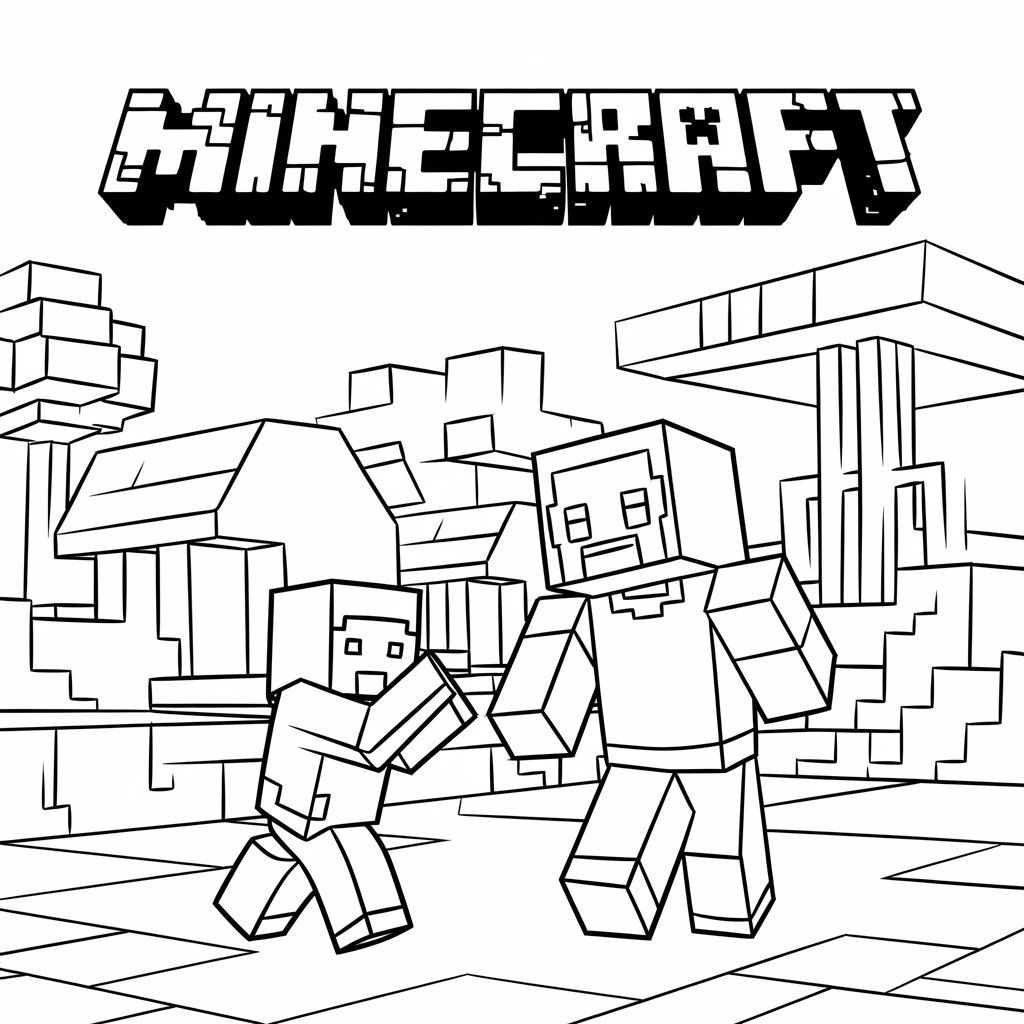 coloriage minecraft imprimer