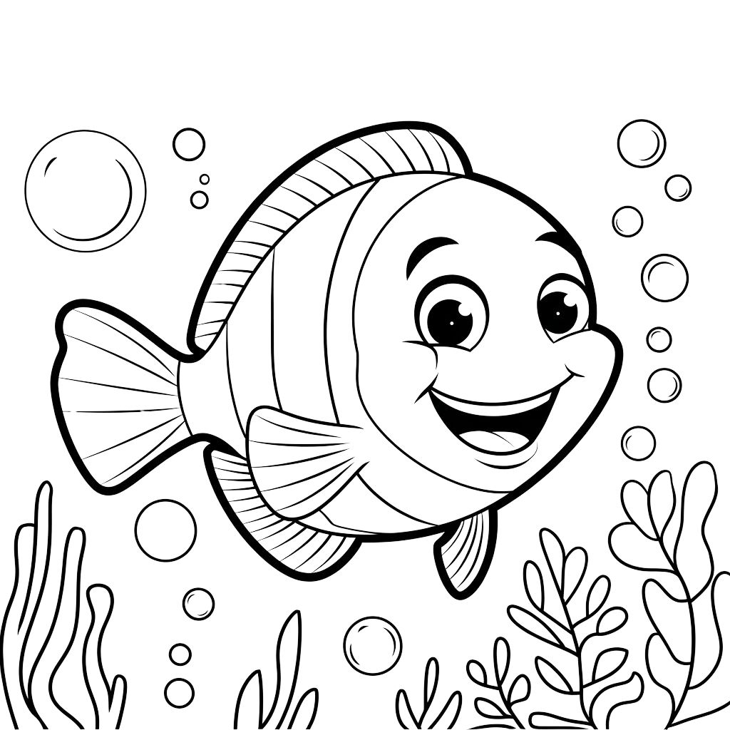 coloriage de poissons à imprimer