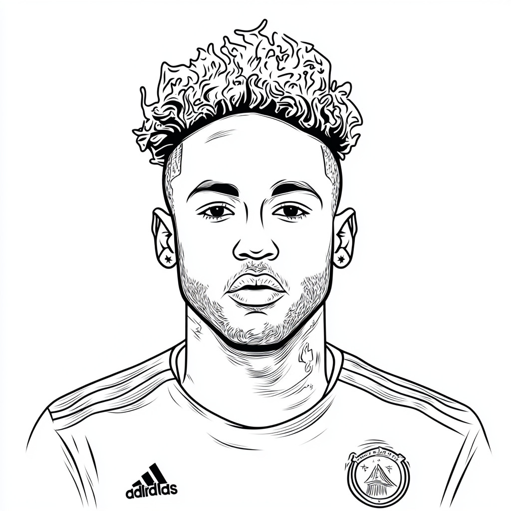 coloriage de neymar