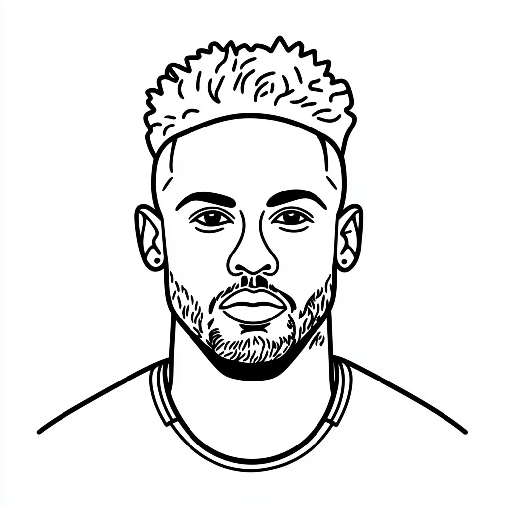 coloriage neymar jr