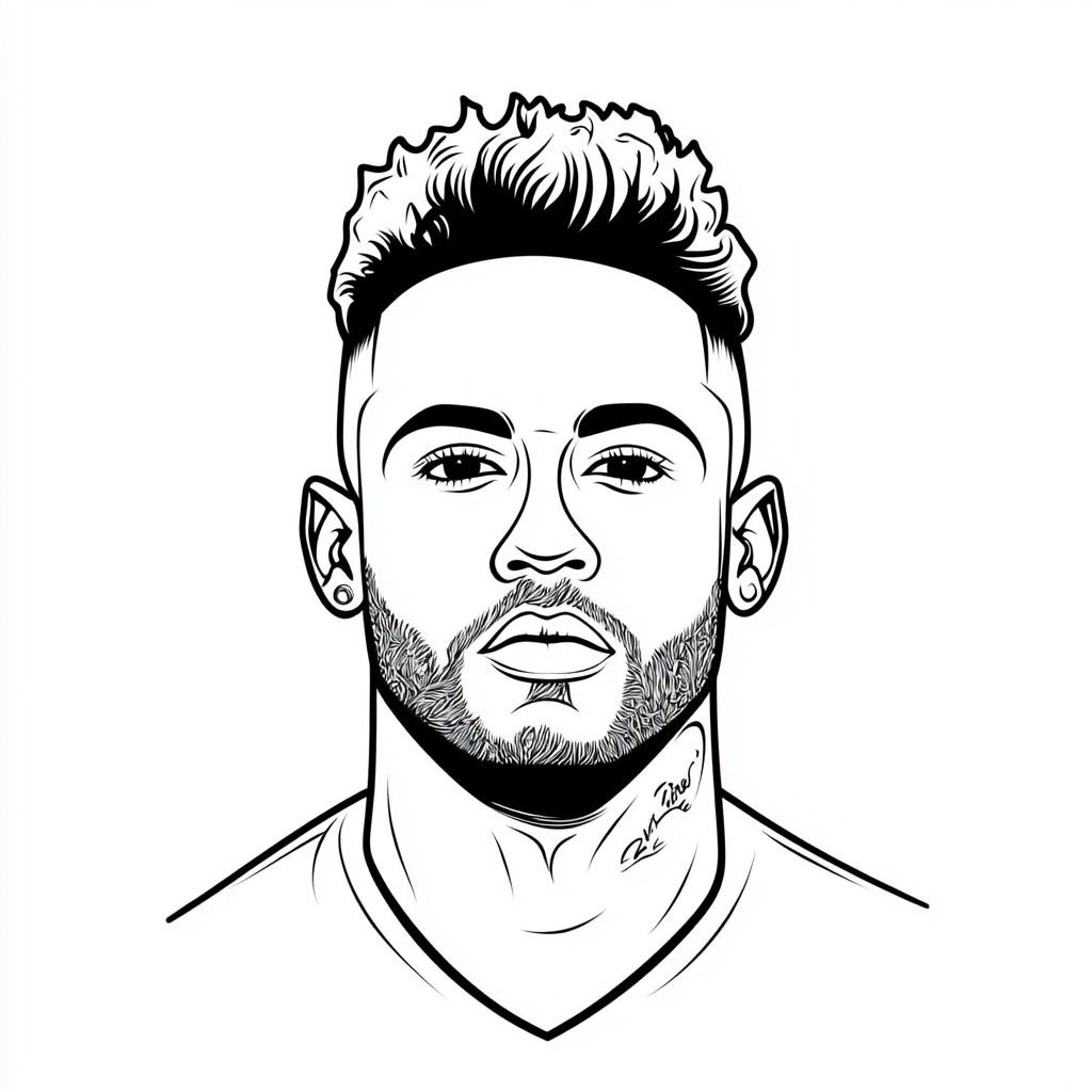 coloriage neymar à imprimer