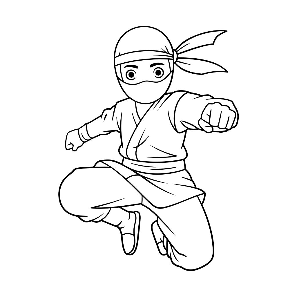ninja à colorier