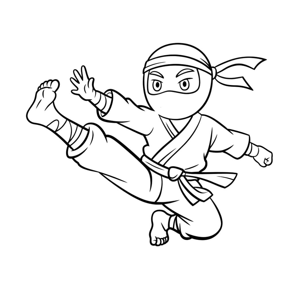 coloriage a imprimer ninja​