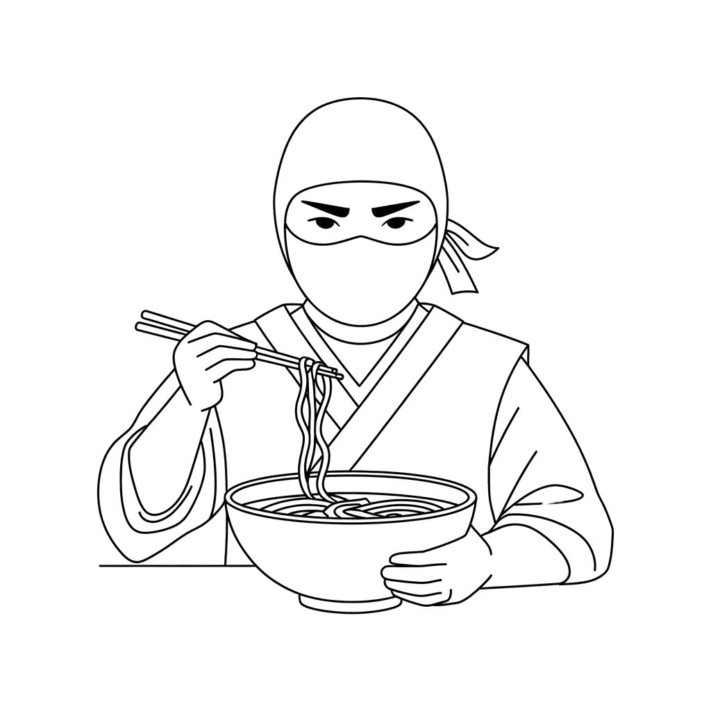 coloriage de ninja​