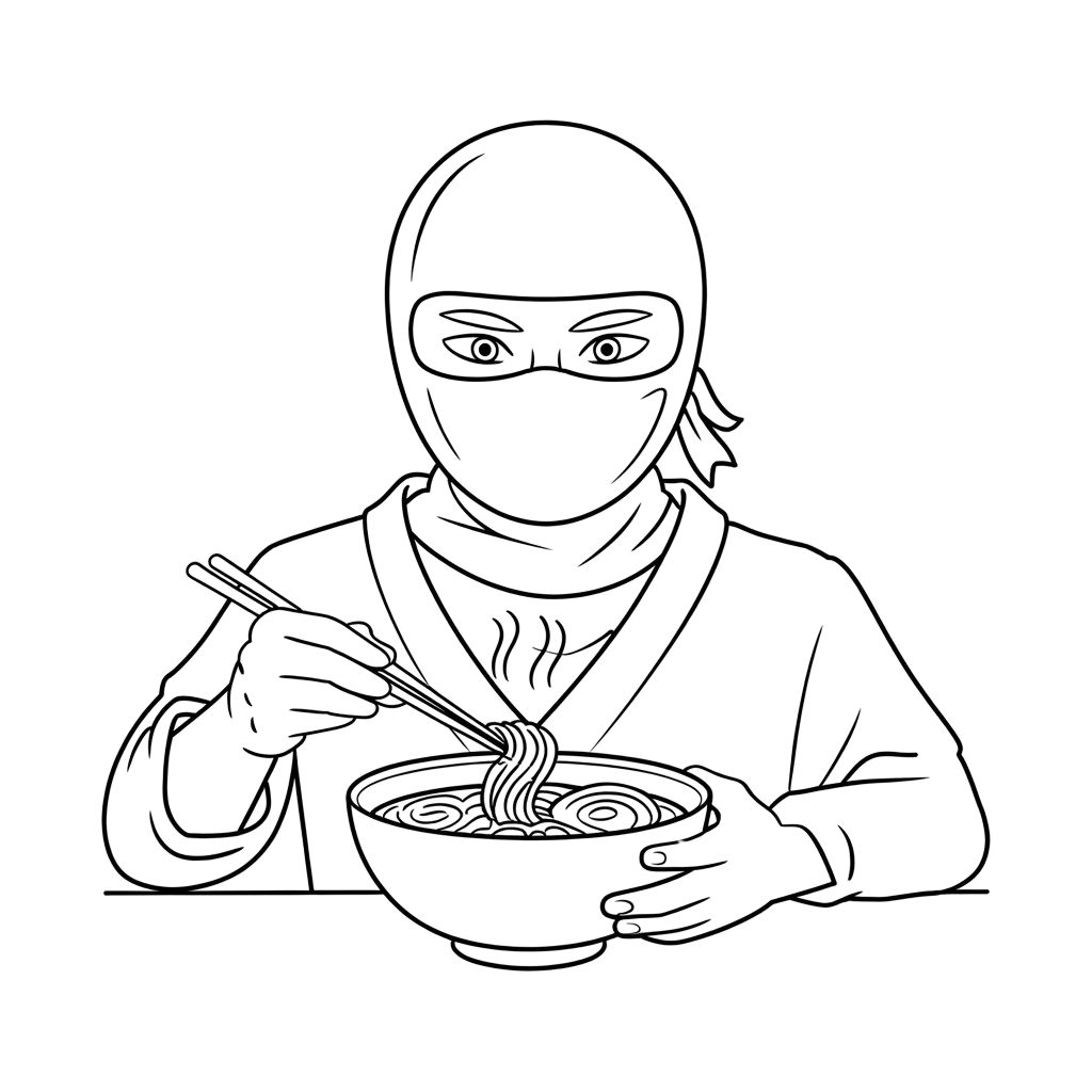 dessin ninja