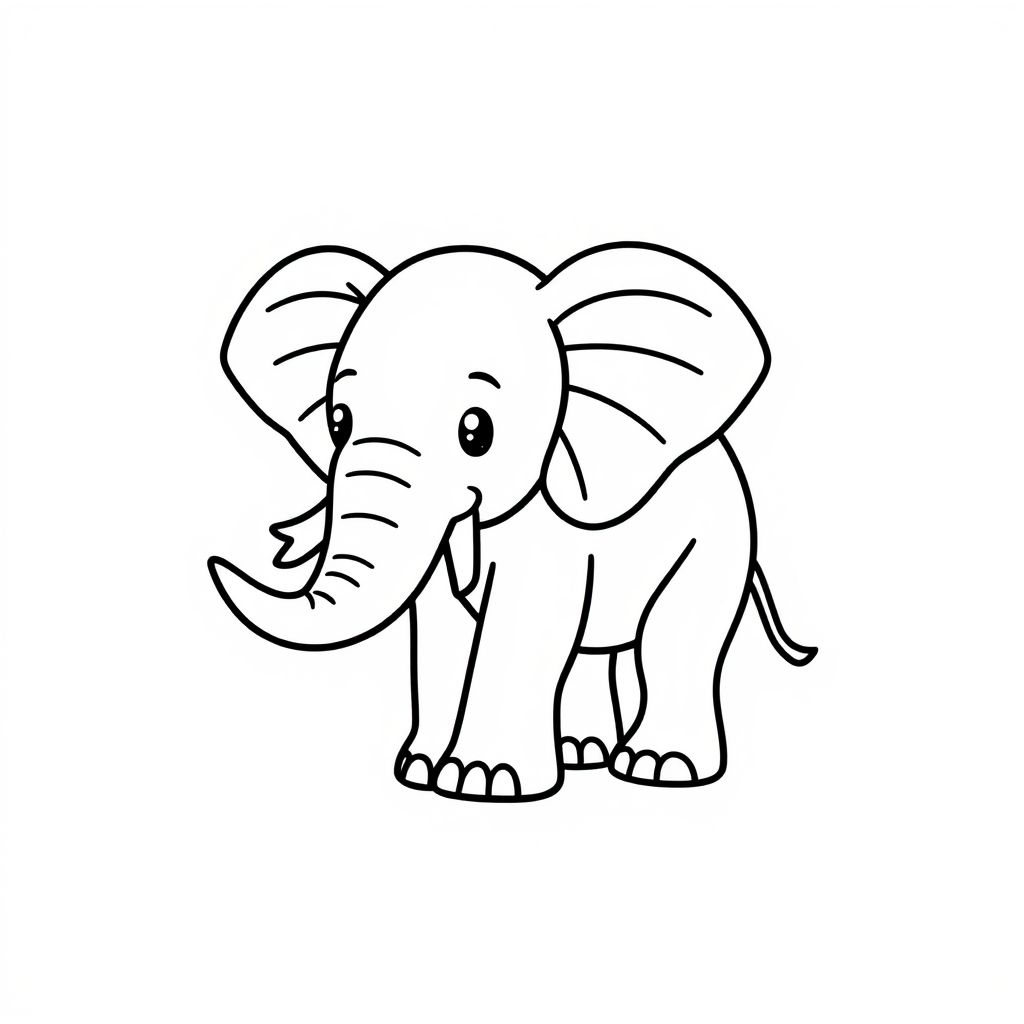coloriage elephant à imprimer