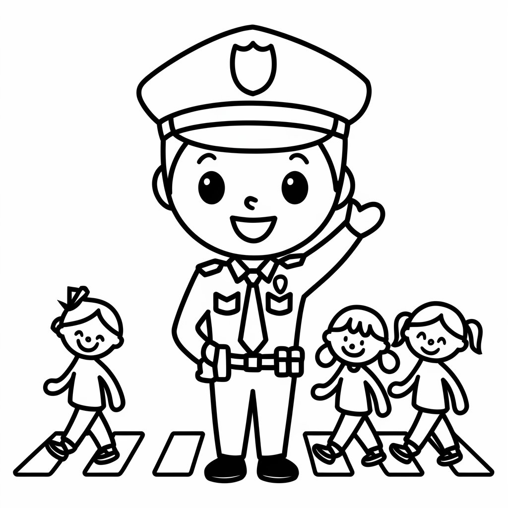 coloriages police