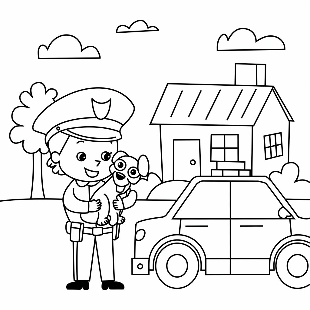 coloriage police