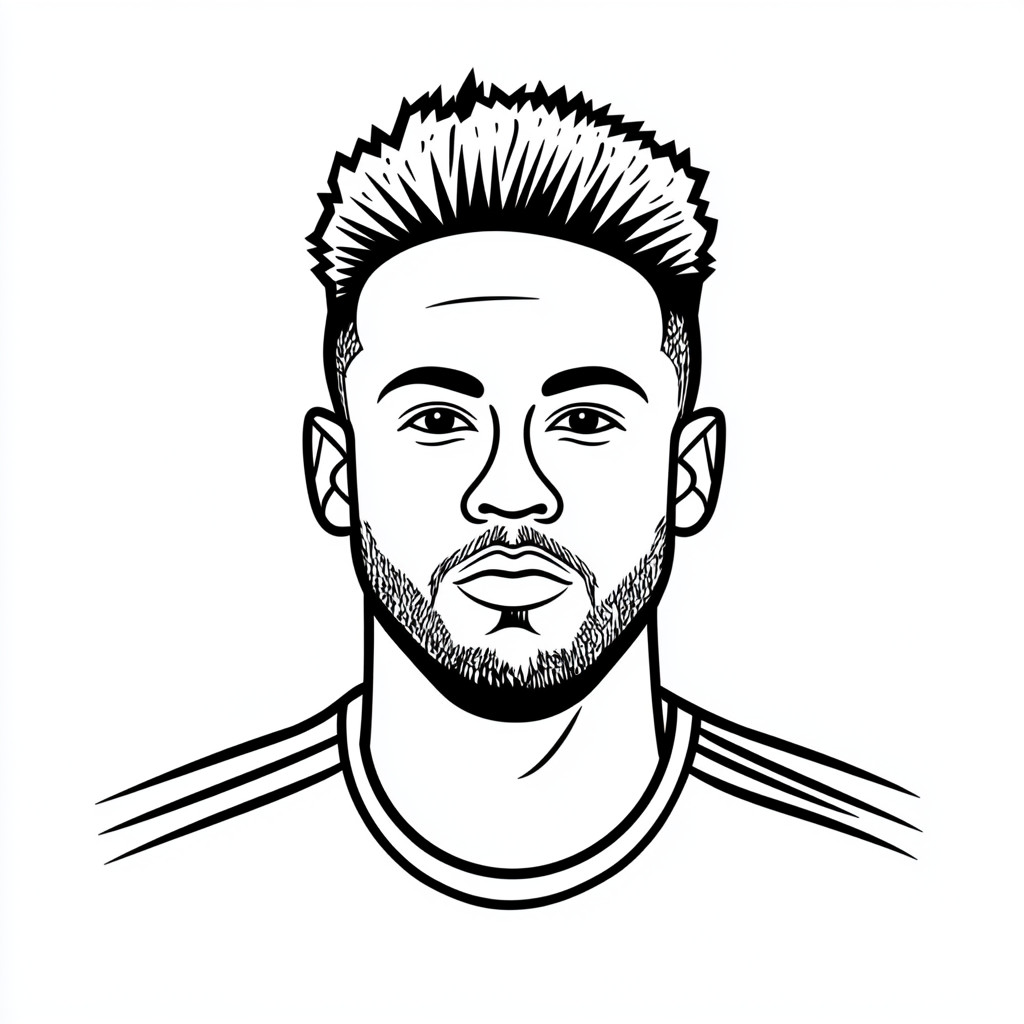 coloriage neymar bresil