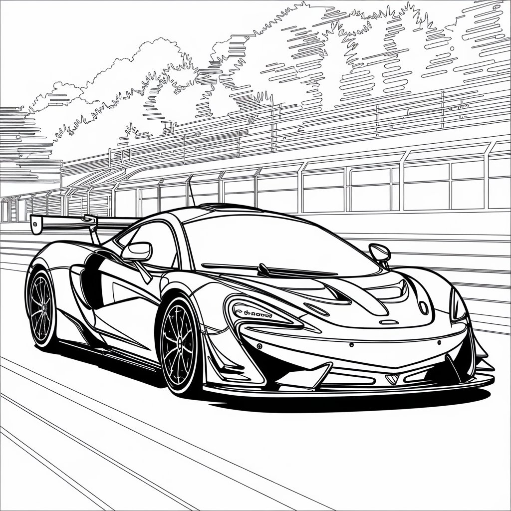 dessin de voiture de course coloriage