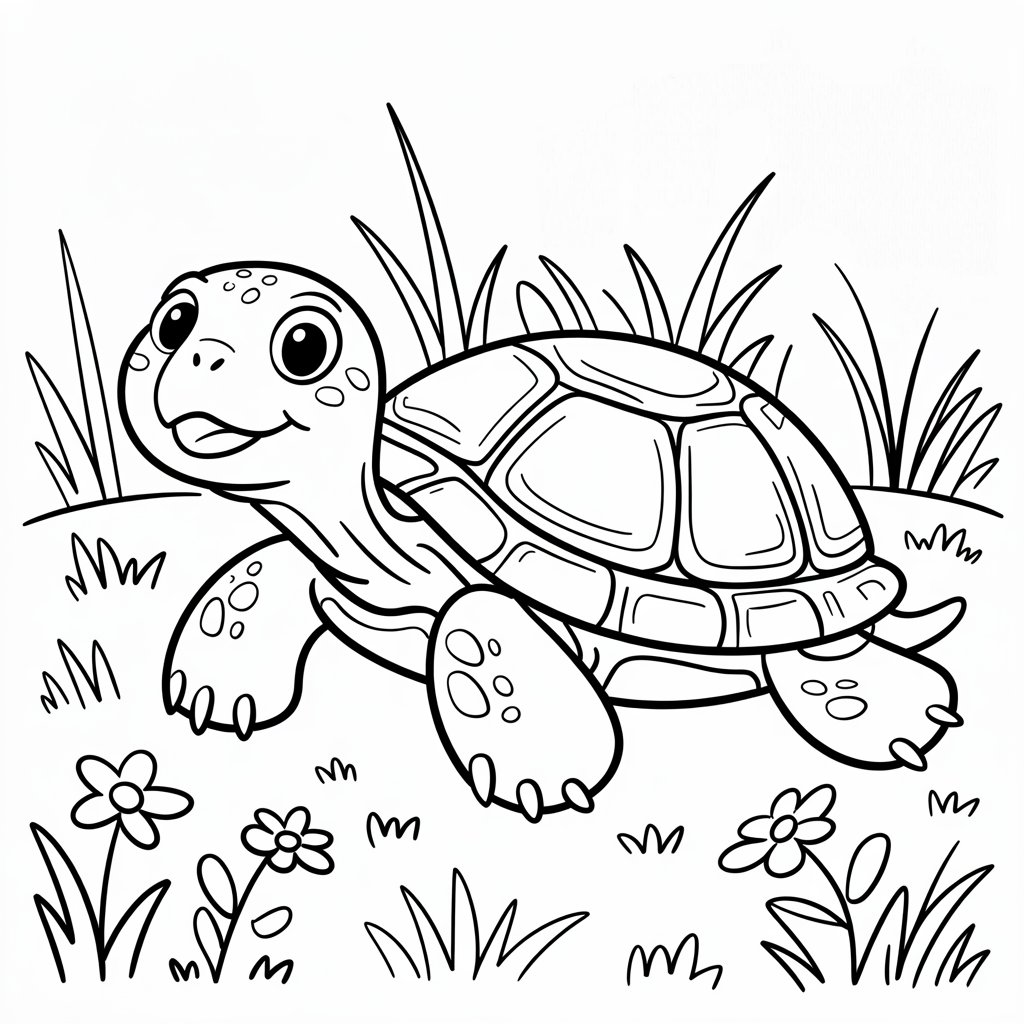 coloriage la tortue