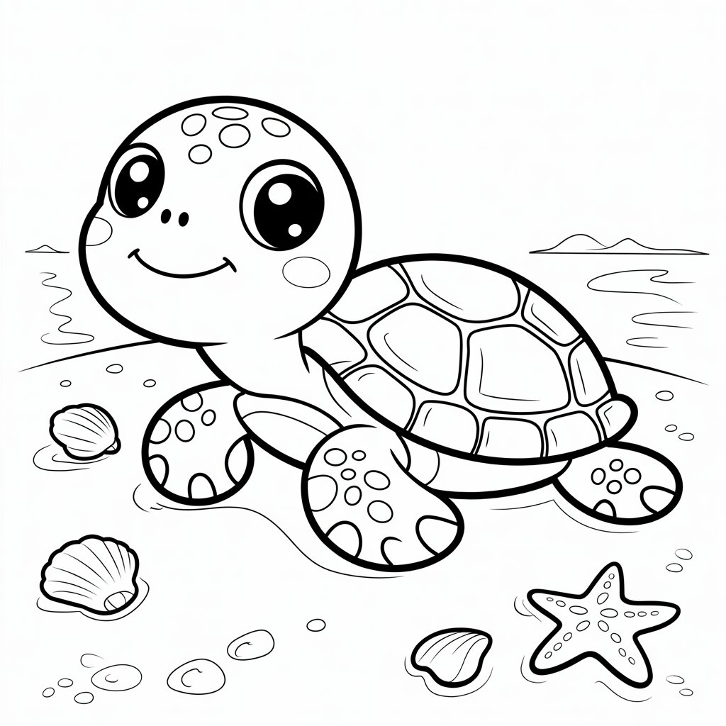 coloriage de tortue de mer