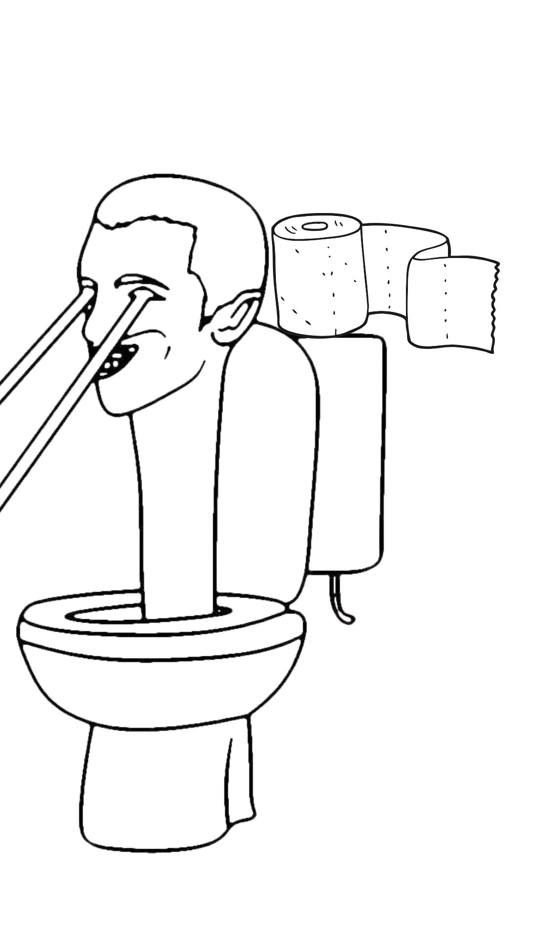 Coloriage Skibidi Toilet pour enfants