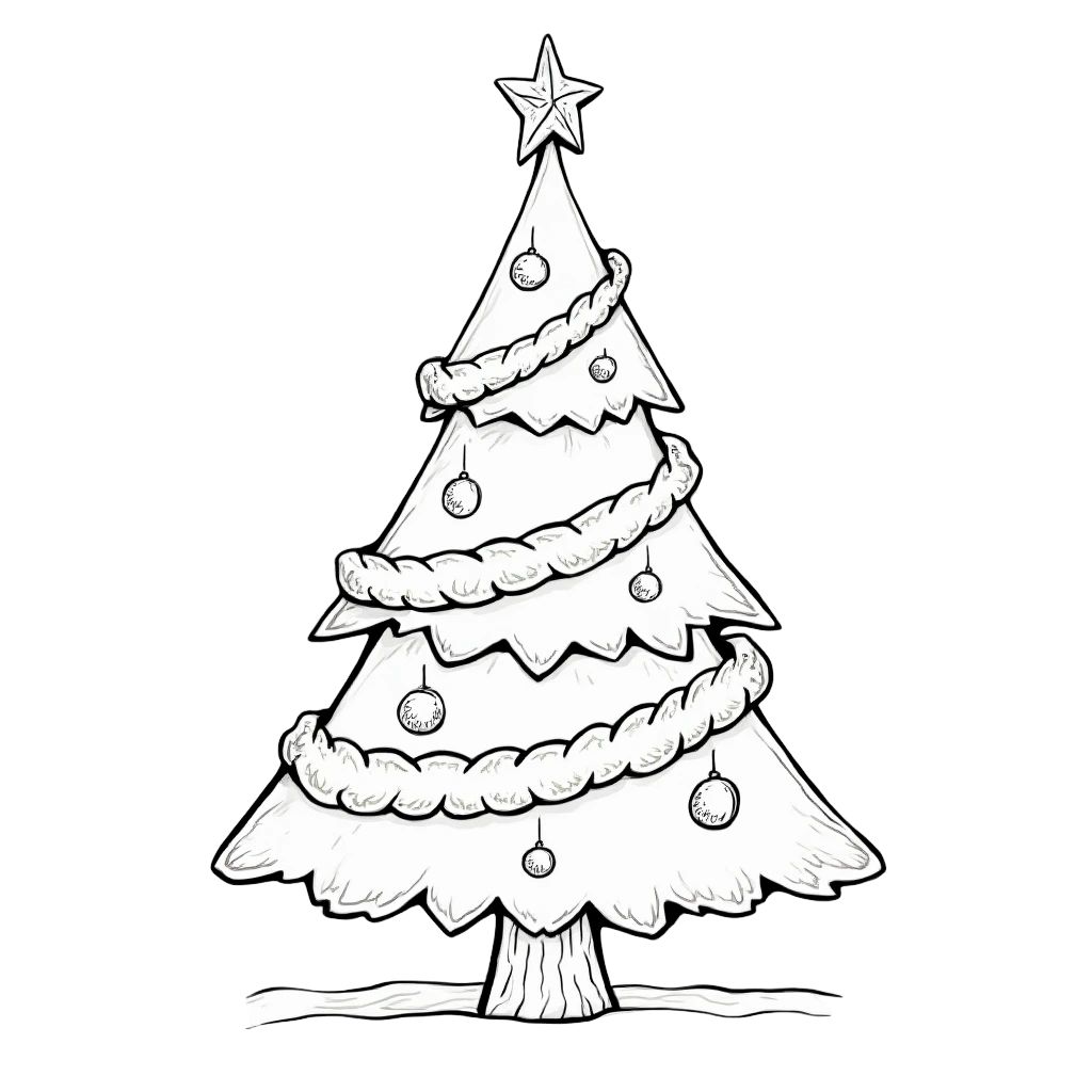 coloriage du sapin de noel
