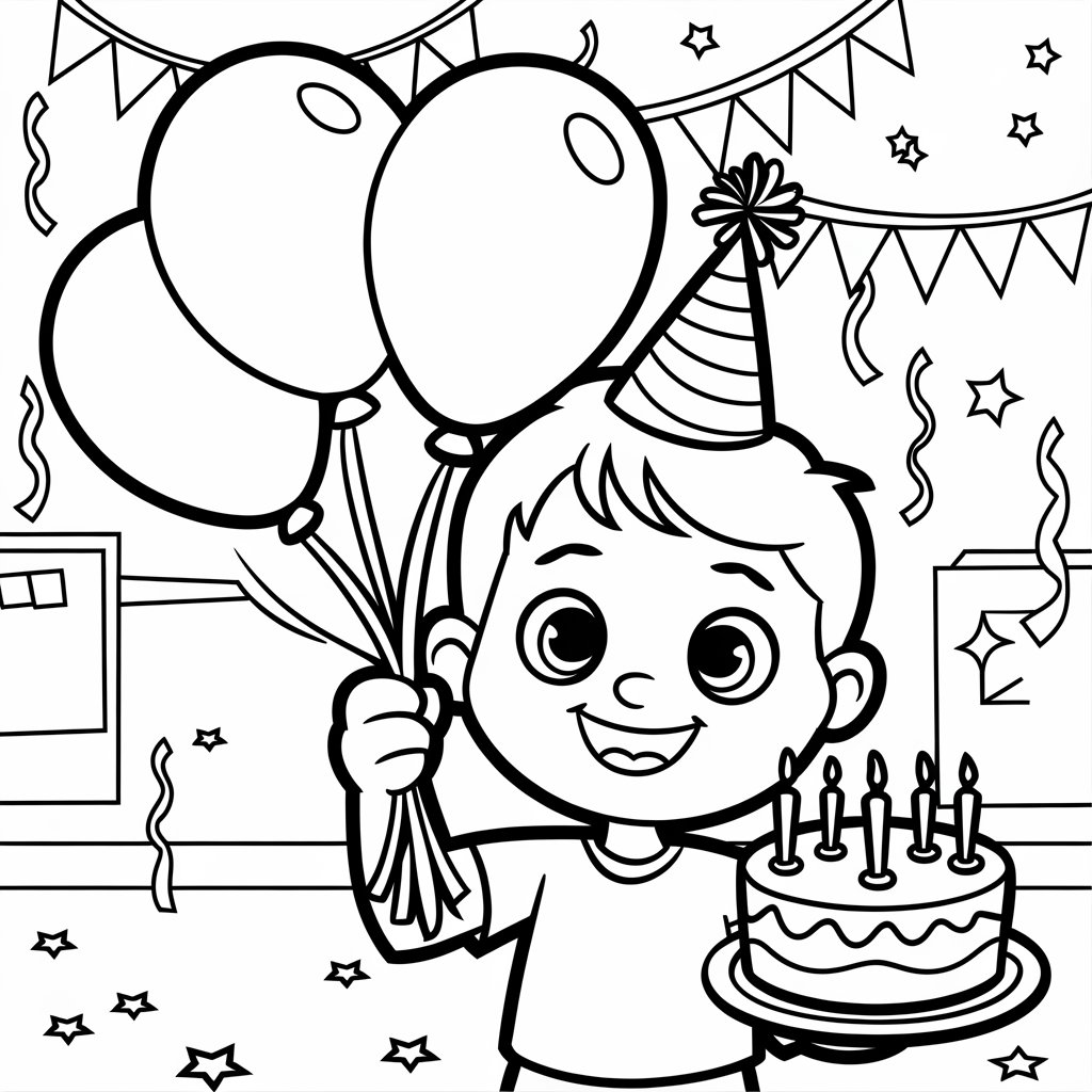 coloriage anniversaire