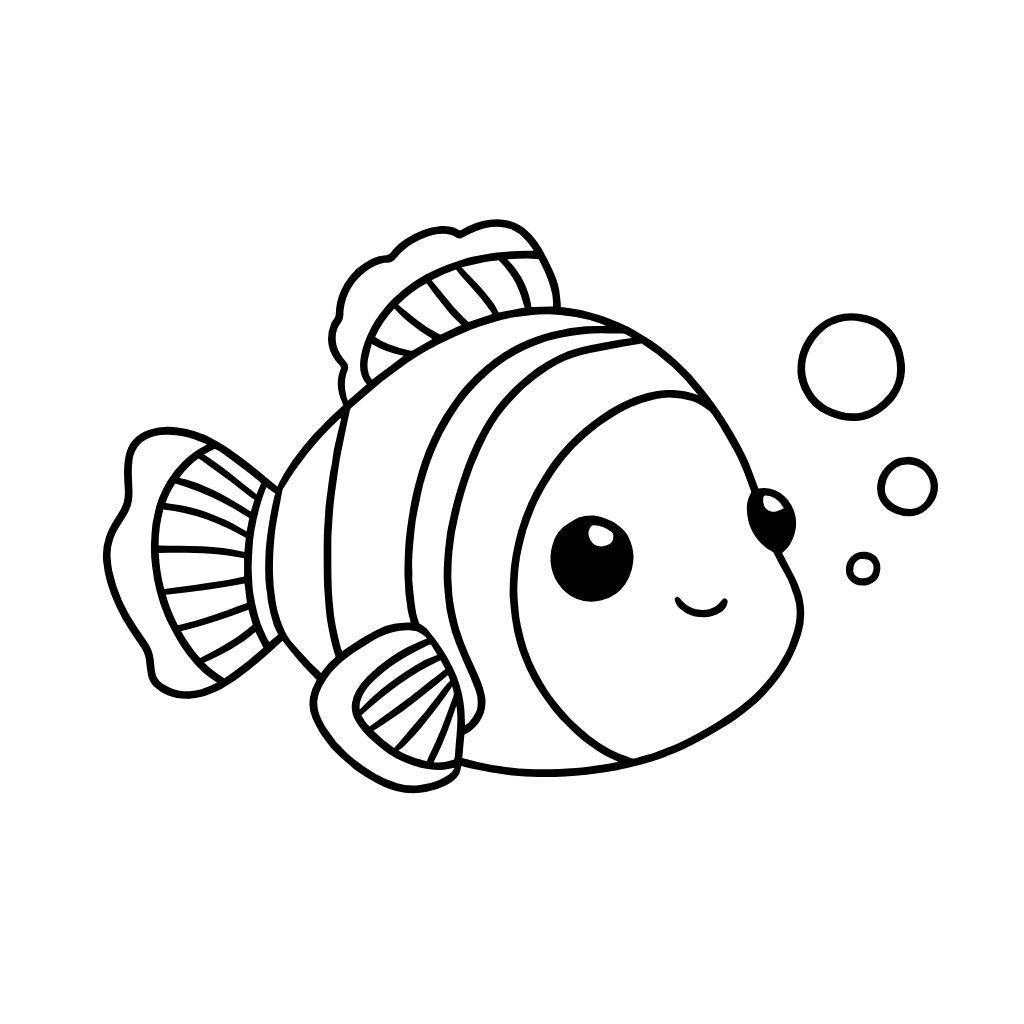 coloriage de poisson d avril
