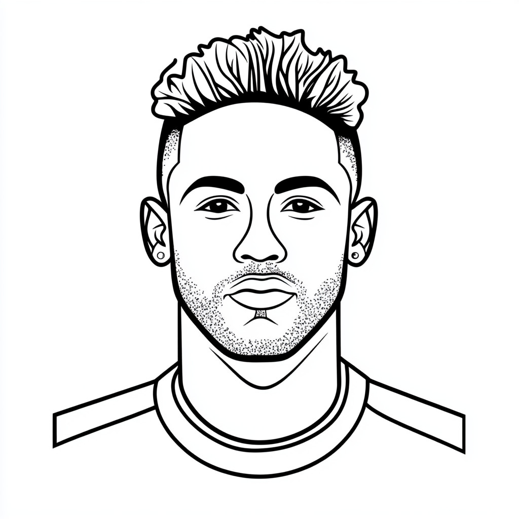 neymar coloriage