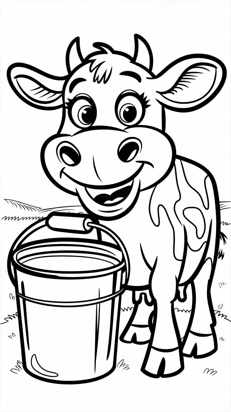 coloriage de vache à imprimer