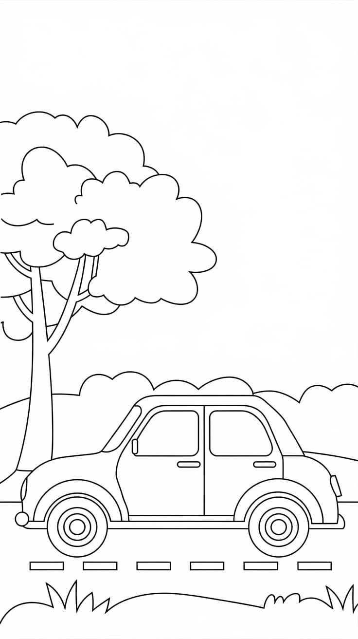 coloriage de voiture de courses
