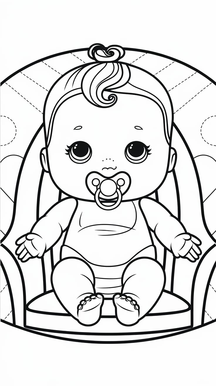 coloriage poupeé lol bebe
