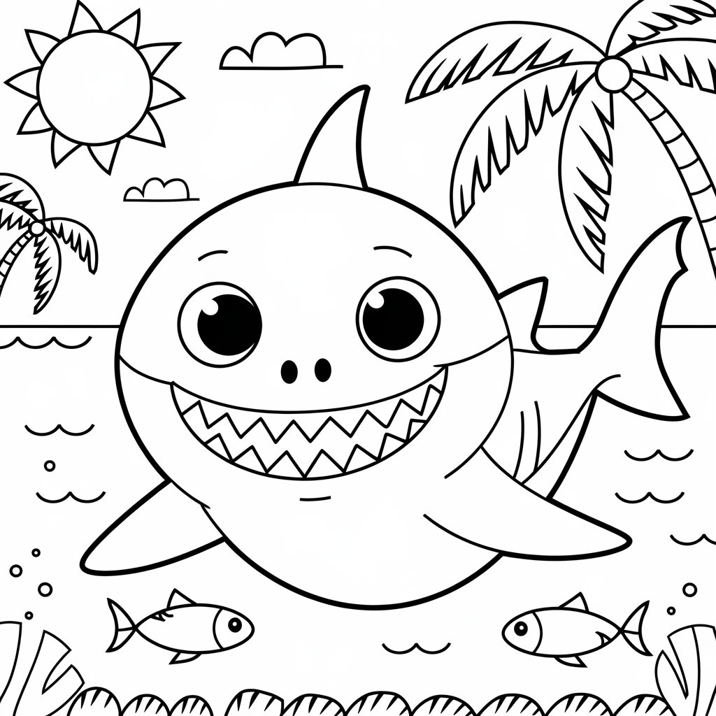 coloriage hot wheels requin