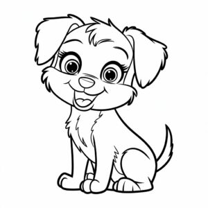 coloriage bebe chien