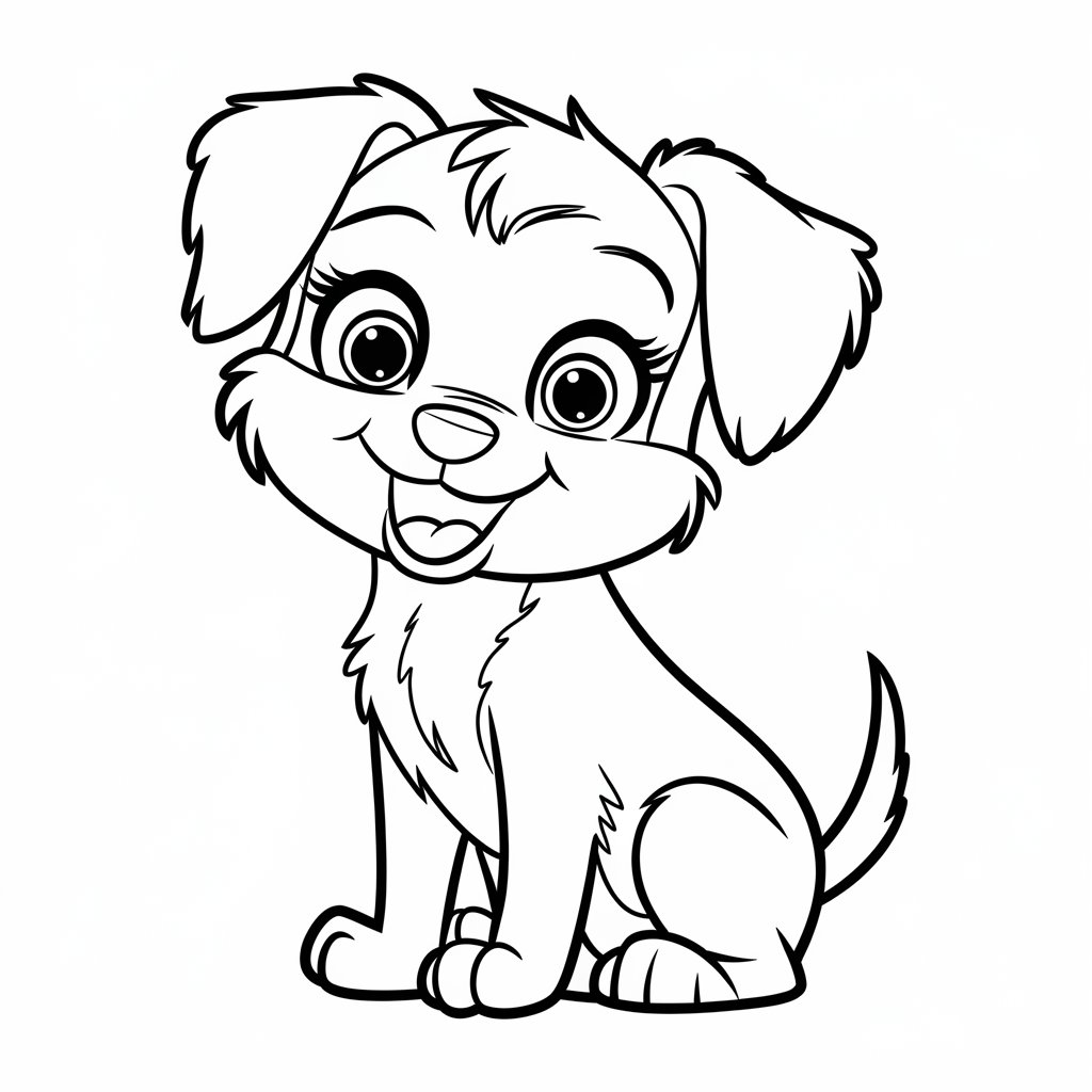 coloriage bebe chien