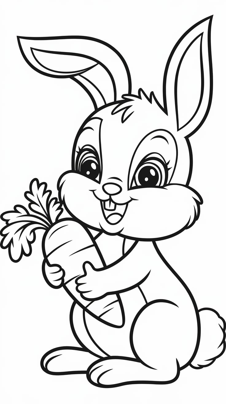coloriage bebe lapin