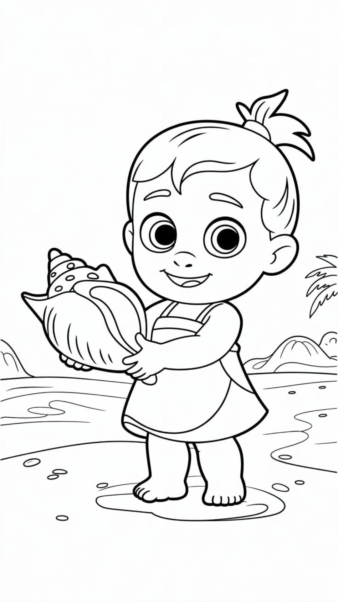 coloriage vaiana bebe