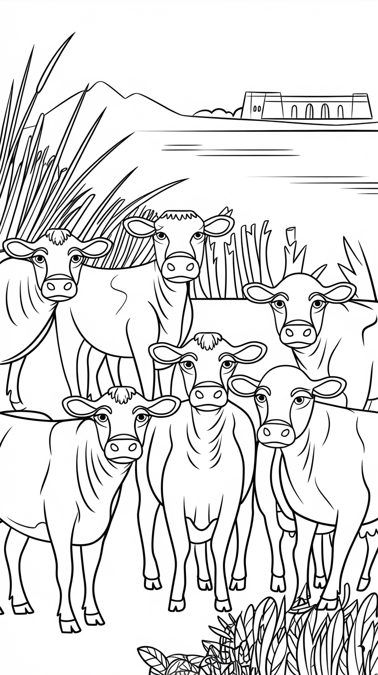 coloriage de la vache