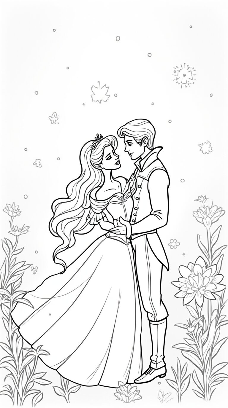 Coloriage Prince And Princesse