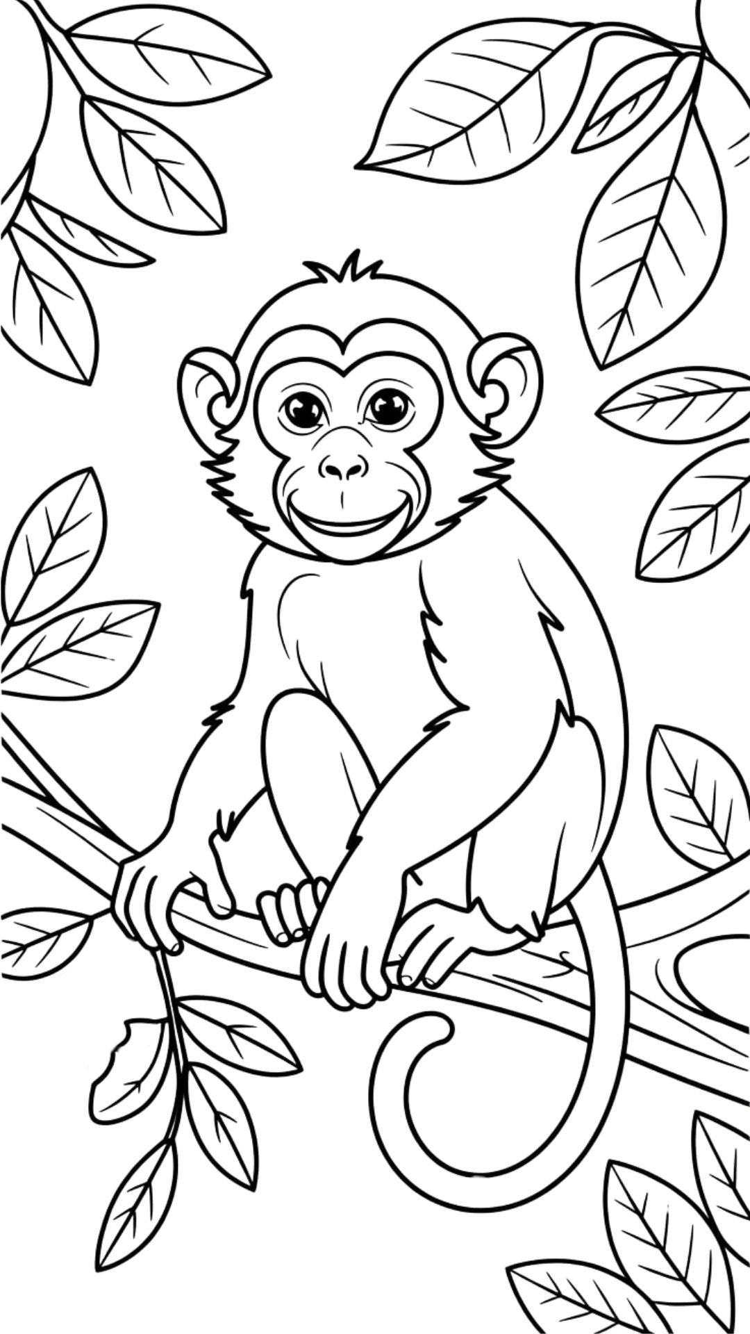 dessiner un singe facile