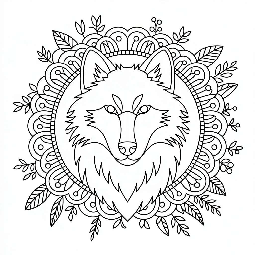 coloriage à imprimer loup