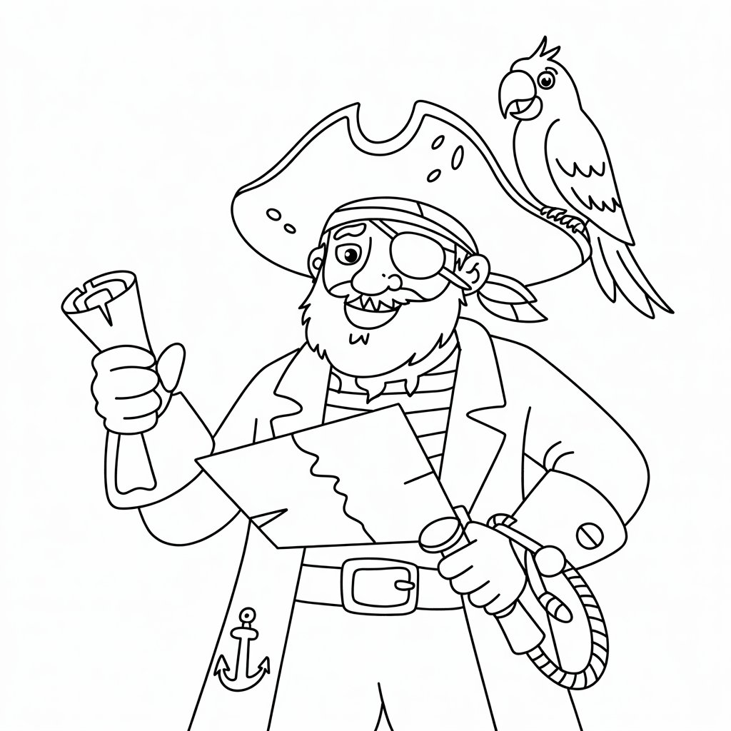 coloriage bateau de pirate à imprimer