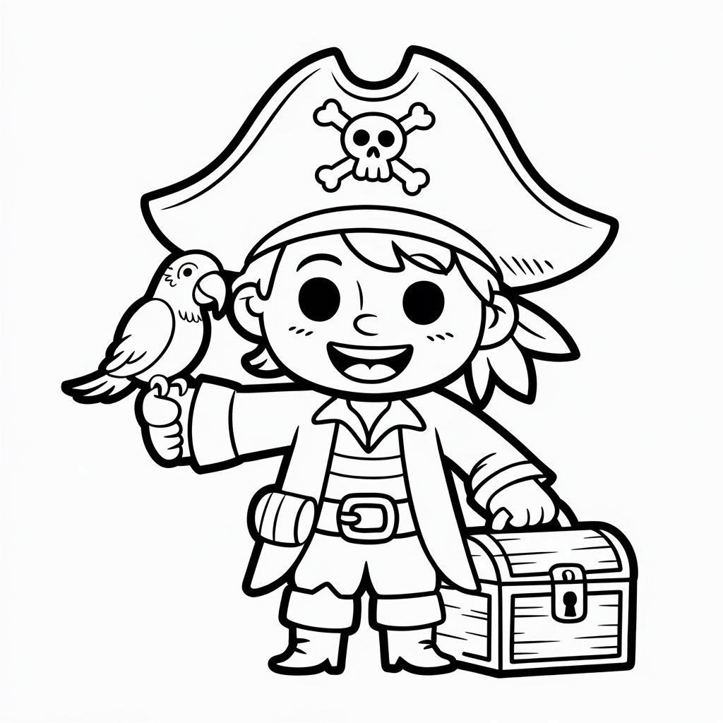 coloriage bateau de pirate