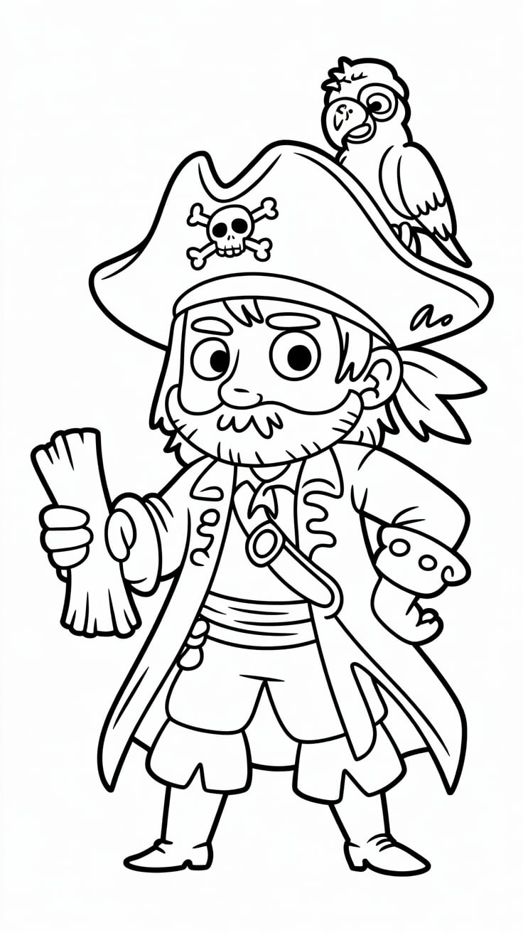 coloriage carte de pirate