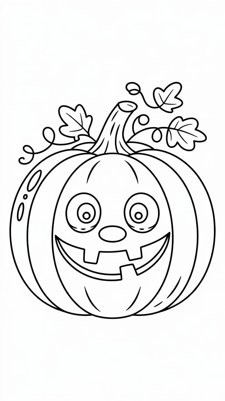 coloriage citrouille facile