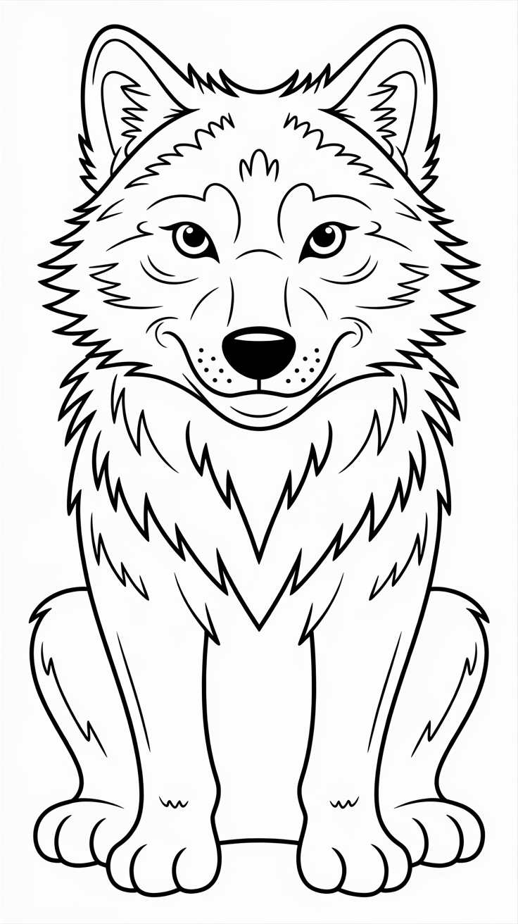 coloriage de loup