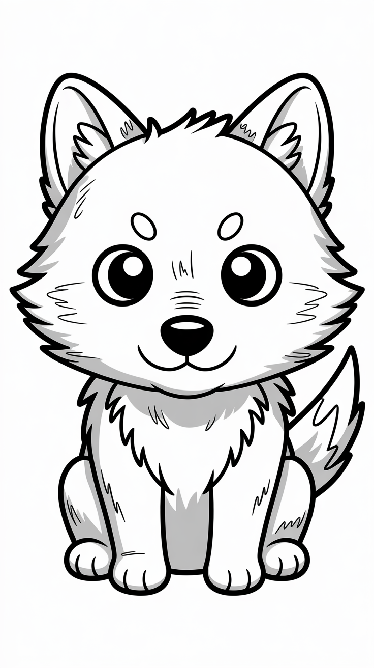 coloriage de loups